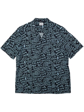 Heroism text-print tencel shirt