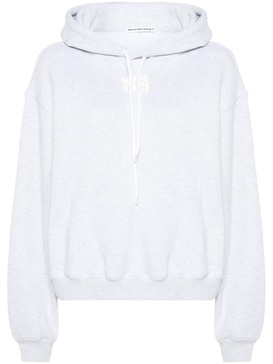 logo-print cotton hoodie