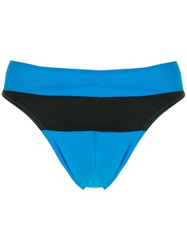 two-tone high-leg swimming trunks