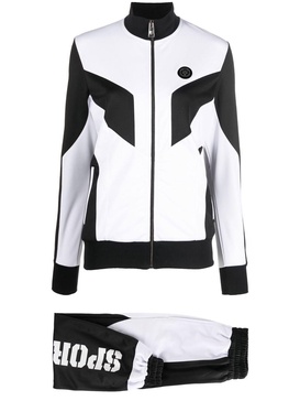 colour-block panelled tracksuit set