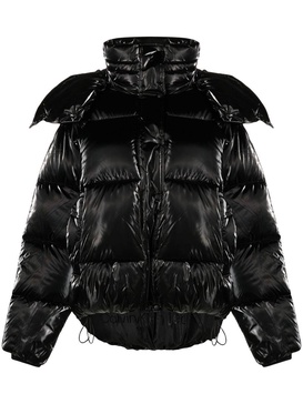 oversized high-shine puffer jacket