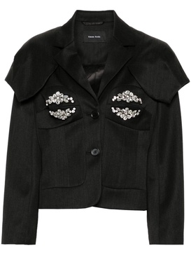 crystal-embellished fitted jacket