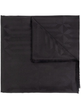 geometric-jacquard silk scarf