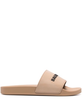 Men's Pool Slide Sandal in Beige