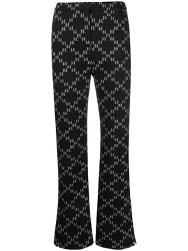 monogram-jacquard cropped trousers