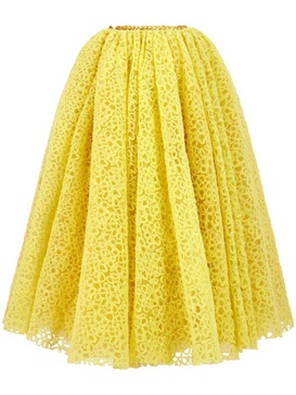 lace-embrioidered full skirt