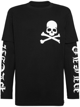 skull-print cotton T-shirt