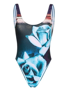 The Blue Roses graphic-print swimsuit