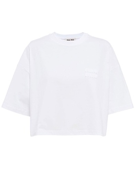 embroidered-logo cotton T-shirt