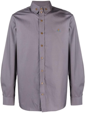 Krall Orb-embroidered cotton shirt 