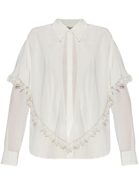 Knotted Heritage silk crêpe de chine blouse