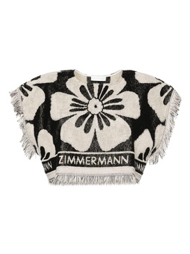 Zimmermann Logo Towelling Cropped Top