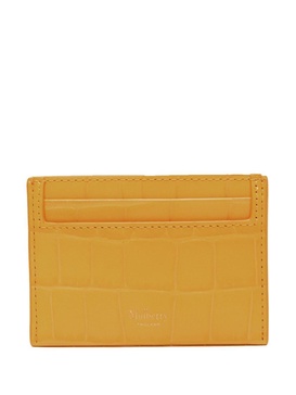 crocodile-effect leather cardholder