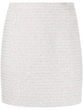 sequin-embellished tweed miniskirt