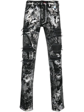 Rock Star hand-painted skinny jeans