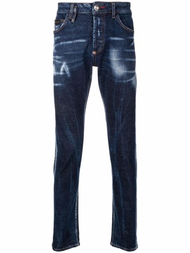 mid-rise slim-fit jeans