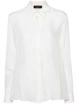 long-sleeve silk shirt