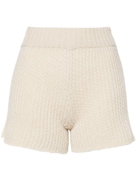 Finest ribbed-knit shorts