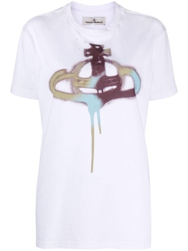 Orb-spraypaint cotton T-shirt