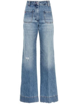 Alina denim high waisted wide jeans