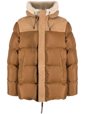 Shasta shearling-trim hood padded jacket