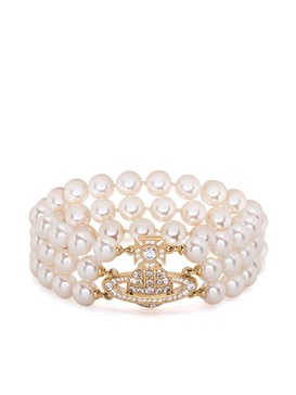 Graziella Orb-charm pearl bracelet 