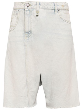 Twister asymmetric denim shorts