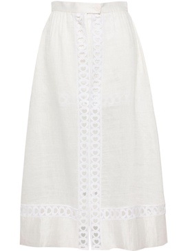 broderie-anglaise linen shorts