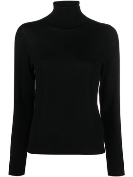 high-neck virgin wool jumper