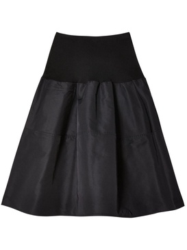 pleated A-line skirt