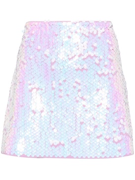 sequin-embellished knitted skirt