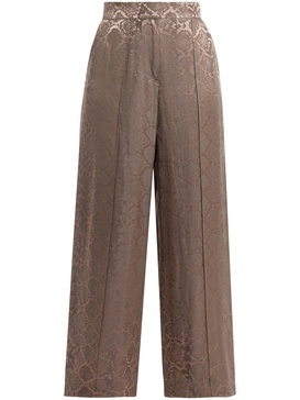 Kyra python-print wide-leg trousers