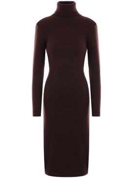 knit cashmere midi dress