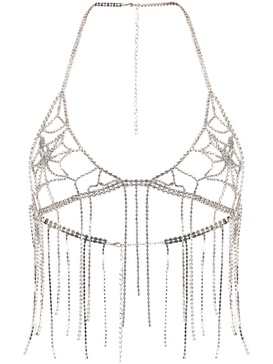 x Lit Appeal crystal-embellished triangle-cup top