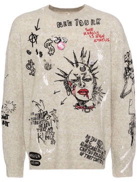 embroidered boyfriend sweater