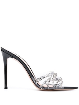 Rika 105mm crystal-embellished mules