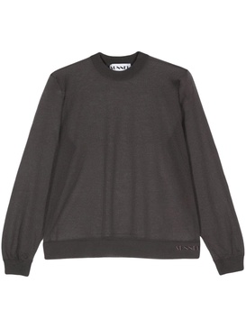 semi-sheer fine-knit jumper