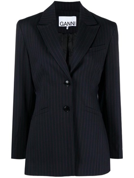 pinstripe single-breasted blazer