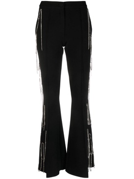 crystal-fringe detail trousers