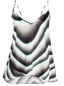 wave print asymmetric top