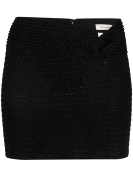 Kaukaz knot-detail knitted miniskirt