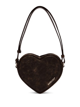 Heart leather shoulder bag