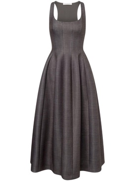 square-neck full-skirt dress