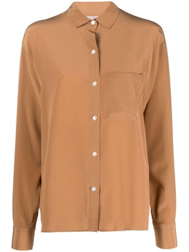 long-sleeve silk shirt