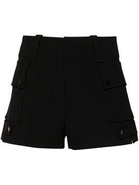 high-waist cargo shorts