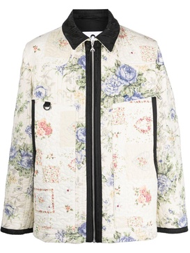 Boutis floral-print quilted jacket