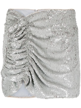 ruched-detail sequined miniskirt