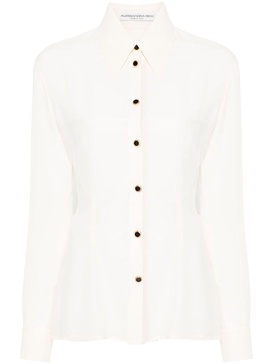 jewelry-buttons silk shirt