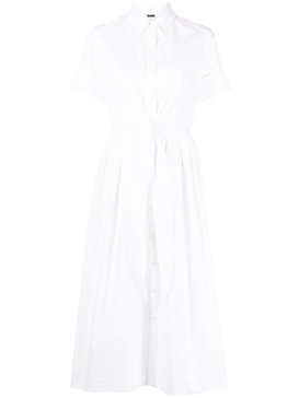 ruched shirt dress