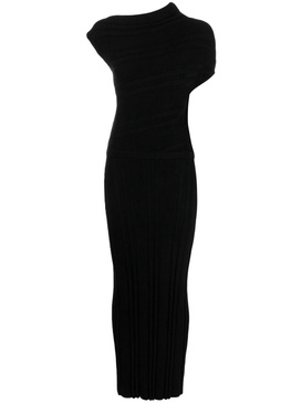 Northcote asymmetric-neck dress